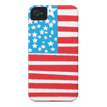 Diseño pic.gif de la bandera de los E.E.U.U. iPhone 4 Case-Mate Protector