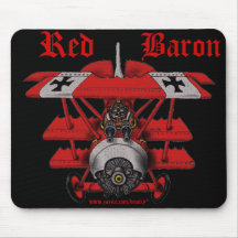 Diseño plano del mousepad del barón rojo fresco tapete de raton