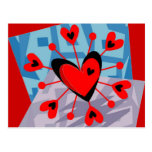 Diseño Postal-Abstracto del corazón