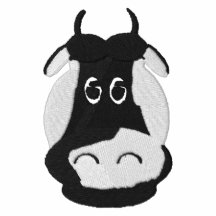 Diseño principal 2 del bordado de las vacas lecher polo bordado