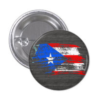 Diseño puertorriqueño fresco de la bandera pins