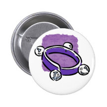Diseño púrpura azul de la percusión de las campana pin