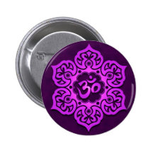 Diseño púrpura floral de Aum Pins