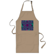 Diseño púrpura y azul del fractal delantal