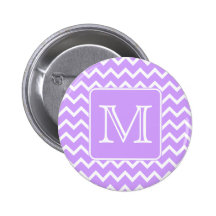 Diseño púrpura y blanco de Chevron. Monograma de e Pins