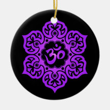 Diseño púrpura y negro floral de Aum Ornatos