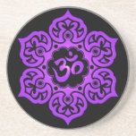 Diseño púrpura y negro floral de Aum Posavaso Para Bebida