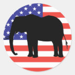 diseño republicano del elefante del símbolo etiquetas  
