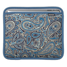 Diseño retro azul de Paisley Mangas De iPad