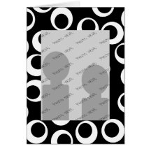 Diseño retro blanco y negro de moda felicitaciones