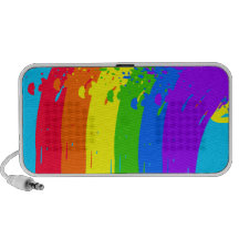 Diseño retro de la manía del arco iris altavoz de viaje
