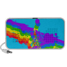 Diseño retro de la manía del arco iris mini altavoz