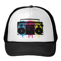 Diseño retro de la pintura de aerosol de la pintad gorra