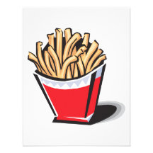 diseño retro de las patatas fritas invitaciones personales 