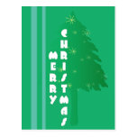 Diseño retro del árbol de navidad postales