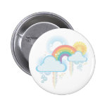 Diseño retro del arco iris - pastel pin