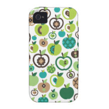 Diseño retro lindo del estampado de plores de la m iPhone 4 carcasas