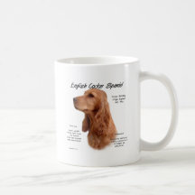 Diseño (rojo) de la historia de cocker spaniel del tazas de café