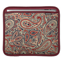 Diseño rojo retro de Paisley Fundas Para iPads