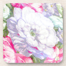 Diseño romántico del rosa de la col del vintage posavasos de bebidas