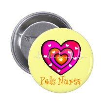 Diseño rosado artsy del corazón de la enfermera pe pins