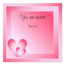 Diseño rosado, azul y blanco de la tarjeta del día invitacion personalizada