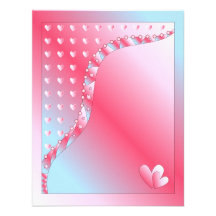 Diseño rosado, azul y blanco de la tarjeta del día invitacion personalizada