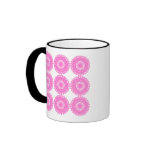 Diseño rosado brillante del modelo del cordón tazas