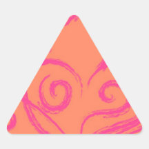 Diseño rosado coralino calcomanías de trianguladas