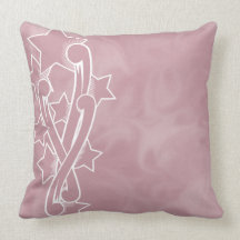Diseño rosado de la estrella cojin