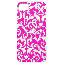 Diseño rosado de la imagen de la foto del damasco  iPhone 5 Case-Mate coberturas