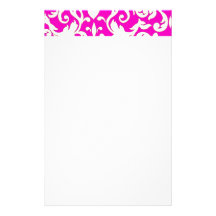 Diseño rosado de la imagen de la foto del damasco  papeleria