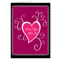 Diseño rosado del corazón - tarjeta tarjetas