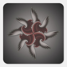 Diseño rosado del fractal etiqueta