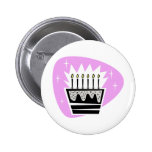 Diseño rosado lindo de la torta de cumpleaños pins
