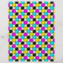 diseño sonriente de la cara del cmyk lindo flyer personalizado