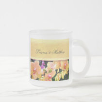 Diseño suave de la orquídea del buttercream tazas