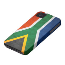 Diseño surafricano de la bandera para el caso del  iPhone 4 carcasas