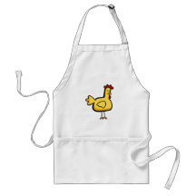Diseño tonto No.1. del pollo Delantales