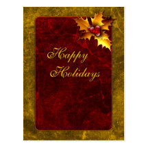 Diseño tradicional elegante del navidad postales