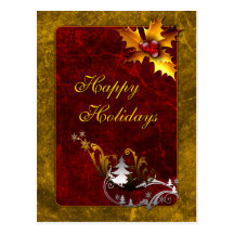 Diseño tradicional elegante del navidad tarjeta postal