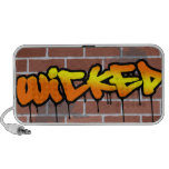 diseño travieso del ghetto de la pared de ladrillo notebook altavoz