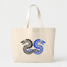 Diseño tribal impresionante del tatuaje del dragón bolsa