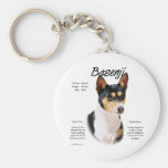 Diseño (tricolor) de la historia de Basenji Llavero Personalizado