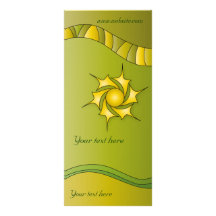 Diseño verde moderno tarjeta publicitaria personalizada