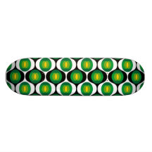 Diseño verde y negro de los años 80 tablas de patinar