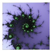 Diseño verde y púrpura del caracol del fractal - d fotografia