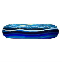 Diseños azules del monopatín de la perla de las lu