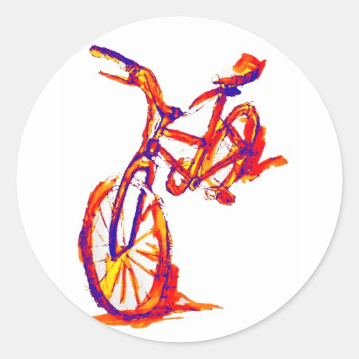 Diseños coloridos artísticos frescos de la bici pegatinas  