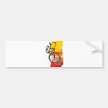Diseños coloridos de la bici pegatina de parachoque